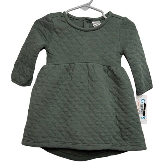 Carter’s 6 Month Quilted Green Dress - Picture 1 of 2
